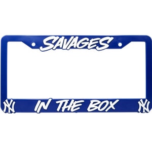 New York Yankees &quot;Savages in the Box&quot; 3D Raised License Plate Frame