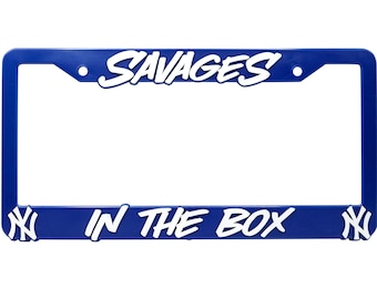 New York Yankees "Savages in the Box" 3D Raised License Plate Frame