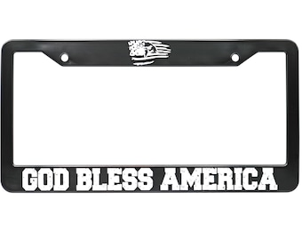 God Bless America 3D Raised License Plate Frame