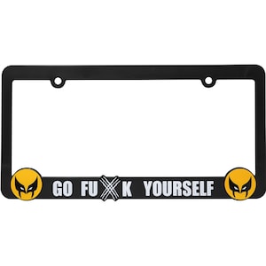 Cadre de plaque d'immatriculation surélevé 3D Go F Yourself for Wolverine