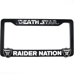 Las Vegas Raiders &quot;Deathstar&quot; Raider Nation 3D Raised License Plate Frame