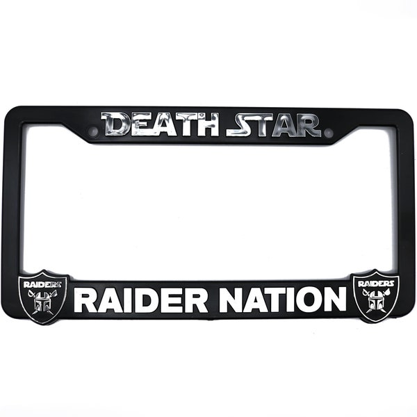 Raider Nation Stainless Steel License Plate Frame | Chrome Finished Rust-Free - View #2
