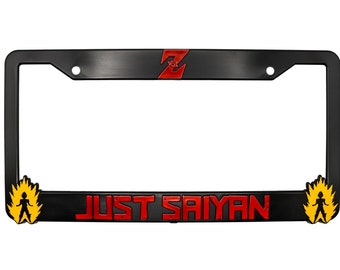Just Saiyan 3D Raised License Plate Frame