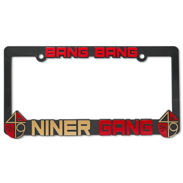 Bang Bang Niner Gang 3D Raised License Plate Frame