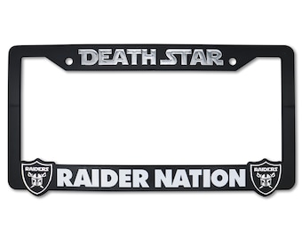 Las Vegas Raiders "Deathstar" Raider Nation V2 3D Raised License Plate Frame