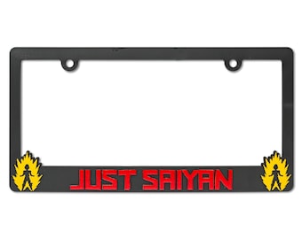 Just Saiyan V2 3D Raised License Plate Frame