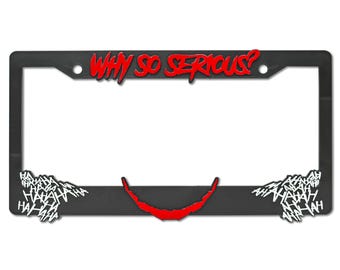 ¿Por qué tan serio? Marco de matrícula 3D en relieve de Joker