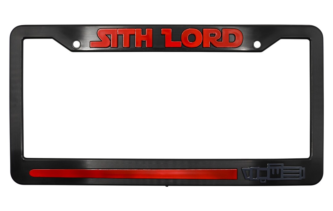 thumbnail image 2 of Star Wars 'Powered By The Darkside' 3D Raised License Plate Frame – Black Plastic, LP Frameworks 2 of 6