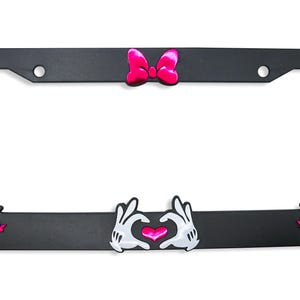 Minnie Bow V2 3D Raised License Plate Frame