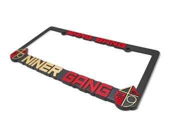 Bang Bang Niner Gang 3D Raised License Plate Frame - Etsy