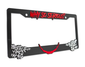 Why so Serious for Joker 3D Raised License Plate Frame - Etsy