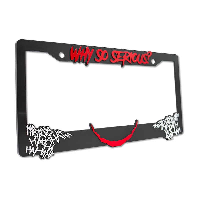 Why So Serious for Joker 3D Raised License Plate Frame image 10