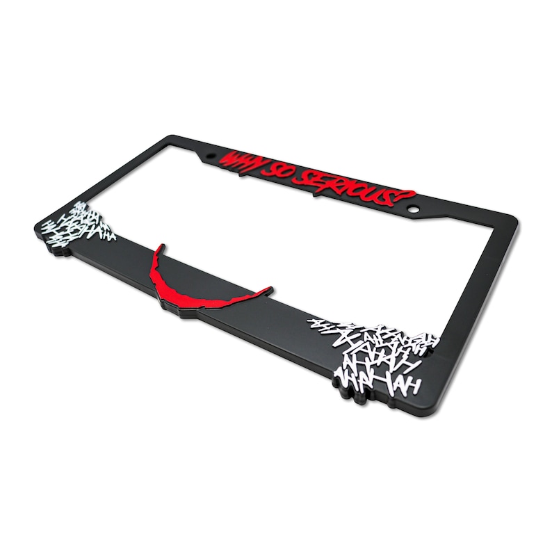 Why So Serious for Joker 3D Raised License Plate Frame image 9
