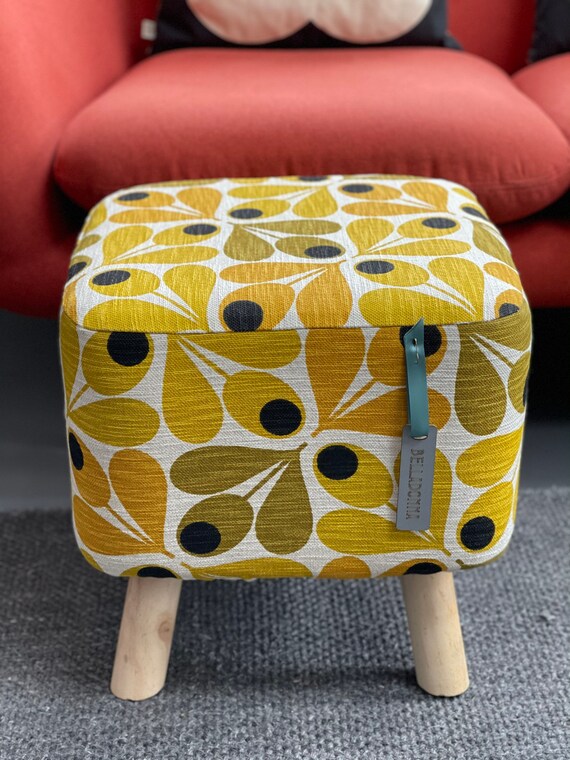 Large yellow footstool deals