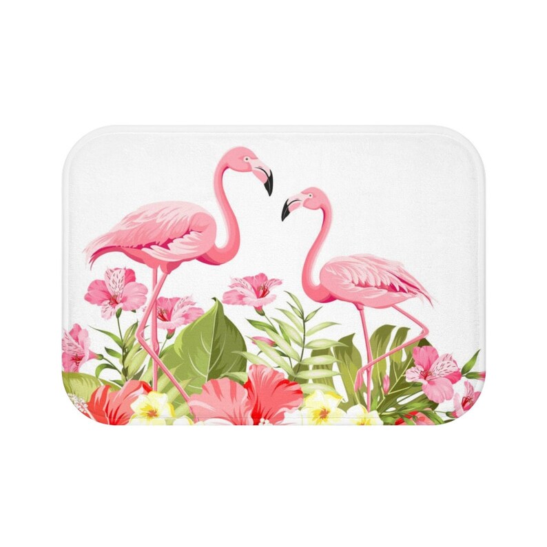 Flamingo Bath Mat Etsy