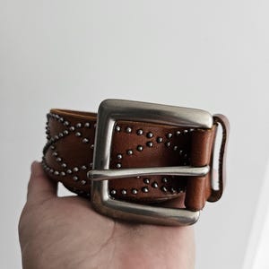 Genuine Leather Studded Belt