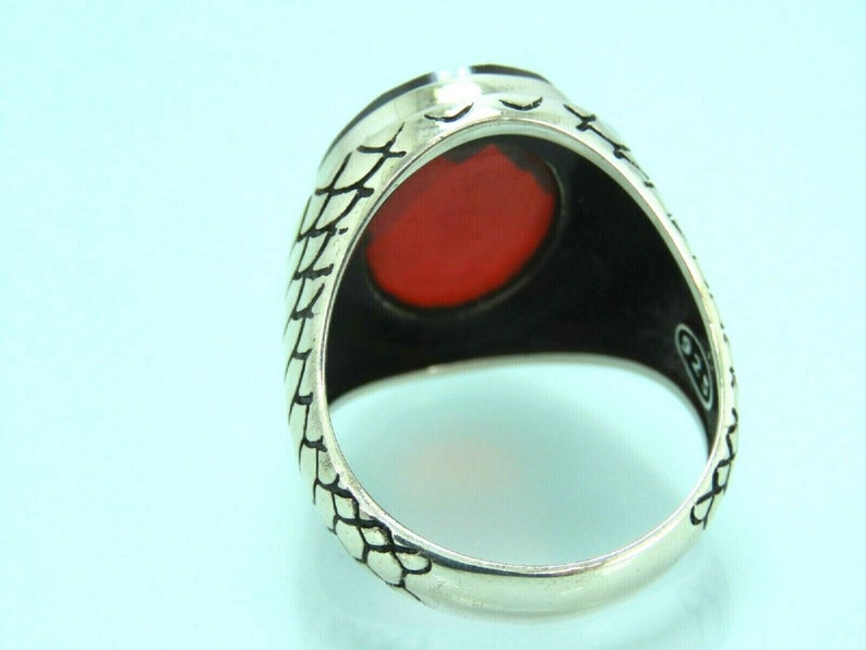 925 Sterling Silver 9.00 Carat Certified Natural Hessonite Garnet Gemstone Vintage Ring For Unisex