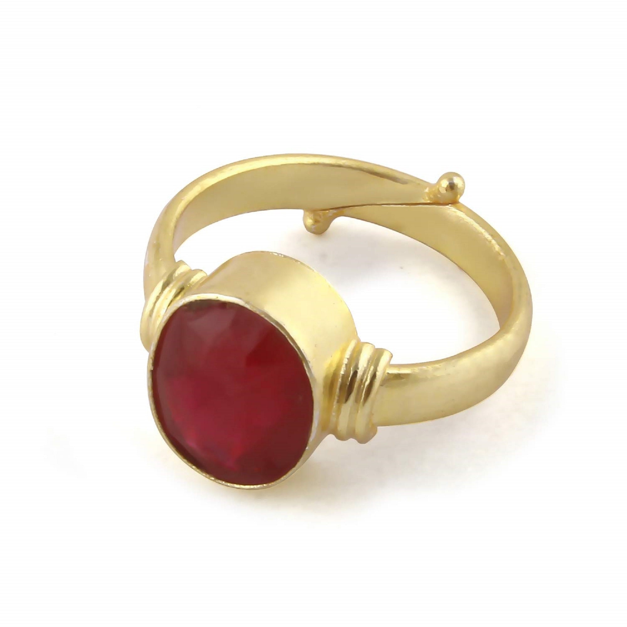 Chopra Gems Unique & Effective 100% Original Ruby Manik Stone Ring for Men  & Women Brass Ruby Silver Plated Ring Price in India - Buy Chopra Gems  Unique & Effective 100% Original