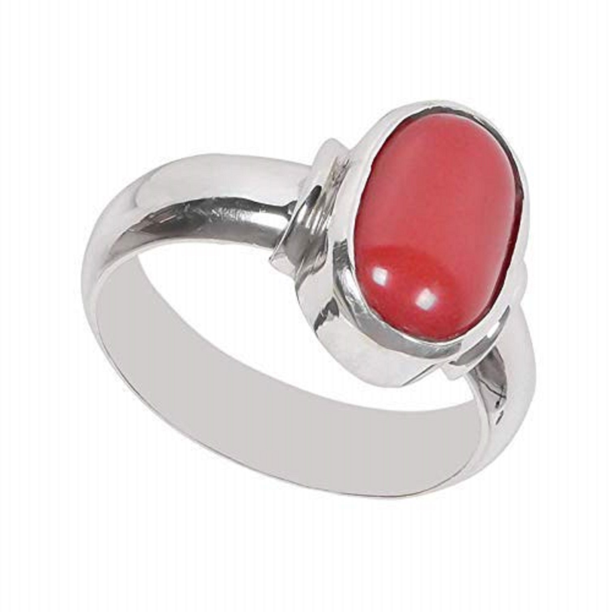 13.25 Ratti Natural MOONGA (Coral) Ring ( Original Red Coral Stone Ring)  For Men & Women With