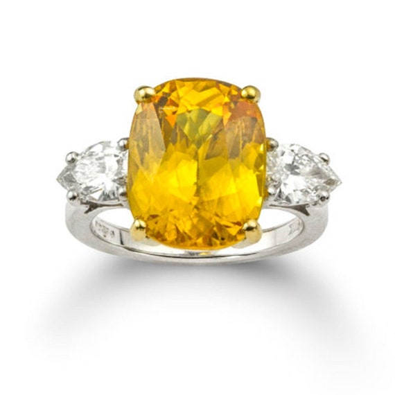 Buy CEYLONMINE YELLOW SAPPHIRE PUKHRAJ RATTI STONE BOLD SILVER RING Online  at Best Prices in India - JioMart.