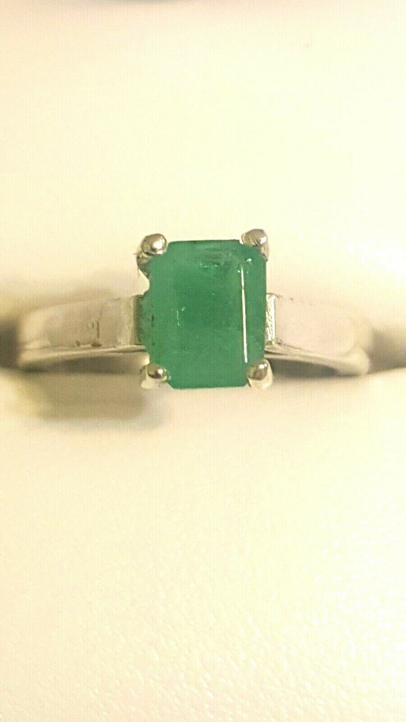 925 sterling silver colombian emerald women statement jewelry gemstone boho ring
