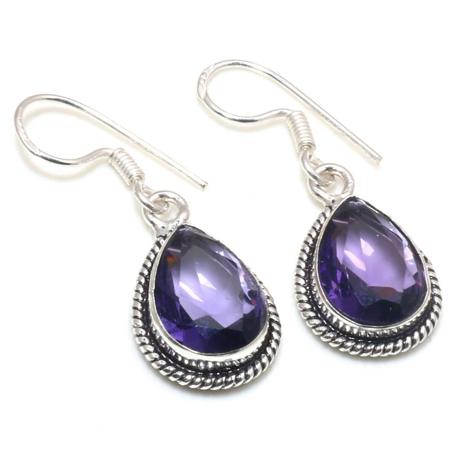 Buy Solid 925 Sterling Silver Pear Cut Natural African Amethyst