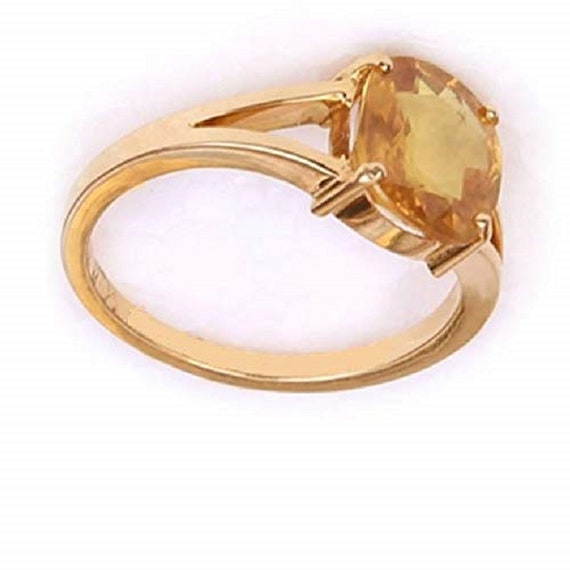 Yellow Sapphire (Pukhraj) Ring Design For Men and Women | gemstone,  sapphire, man, ring, woman | Buy high-quality yellow sapphire (Pukhraj) gold  ring with white gold design. You can buy natural quality