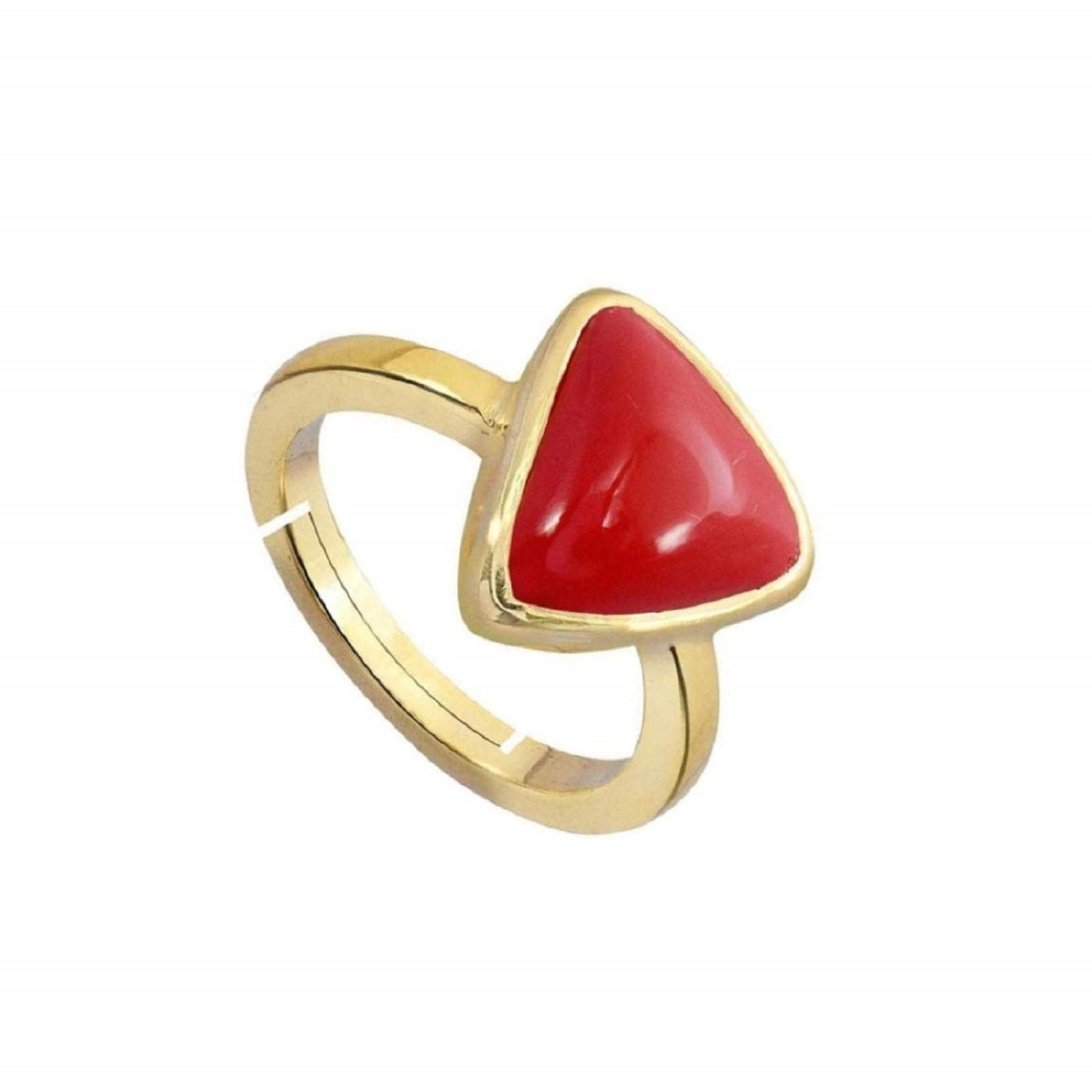 13.25 Ratti Natural MOONGA (Coral) Ring ( Original Red Coral Stone Ring)  For Men & Women With