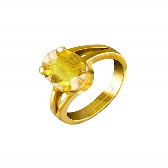 Certified Yellow Sapphire Pukhraj 5.25 Carat Panchdatu Gold Plated  Astrology Ring for Men's and Women'schristmas Gift - Etsy
