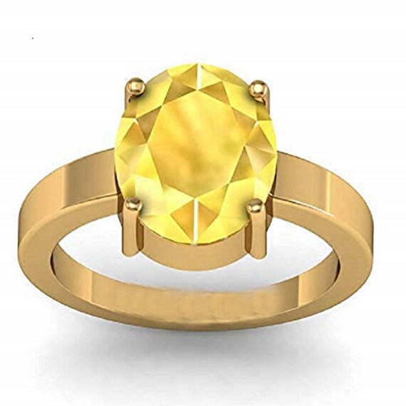 Buy Natural Yellow Sapphire Ring Birthstone Jewelry for Women Engagment  Wedding Anniversary Ring for Her Handmade Ring for Birthday Surprise Online  in India - Etsy