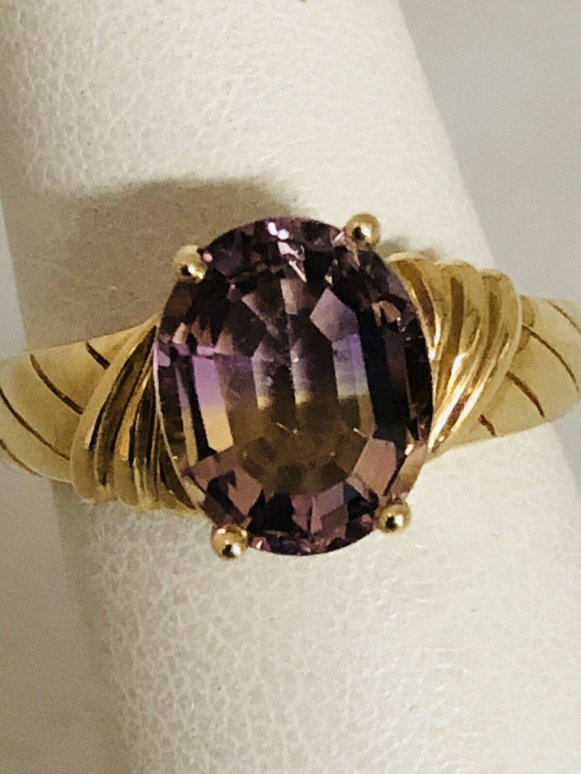 2 Karat Ametrin Ring 925 Sterling Silber Damen Größe 5-10