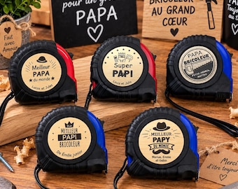 Mètre de bricolage personnalisé - Cadeau idéal Fête des pères, Fête des grands pères, parrain, papi, papa, tonton