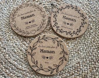 Personalized cork trivet - Ideal Grandma's Day gift, Grandma, Mom, Mother's Day