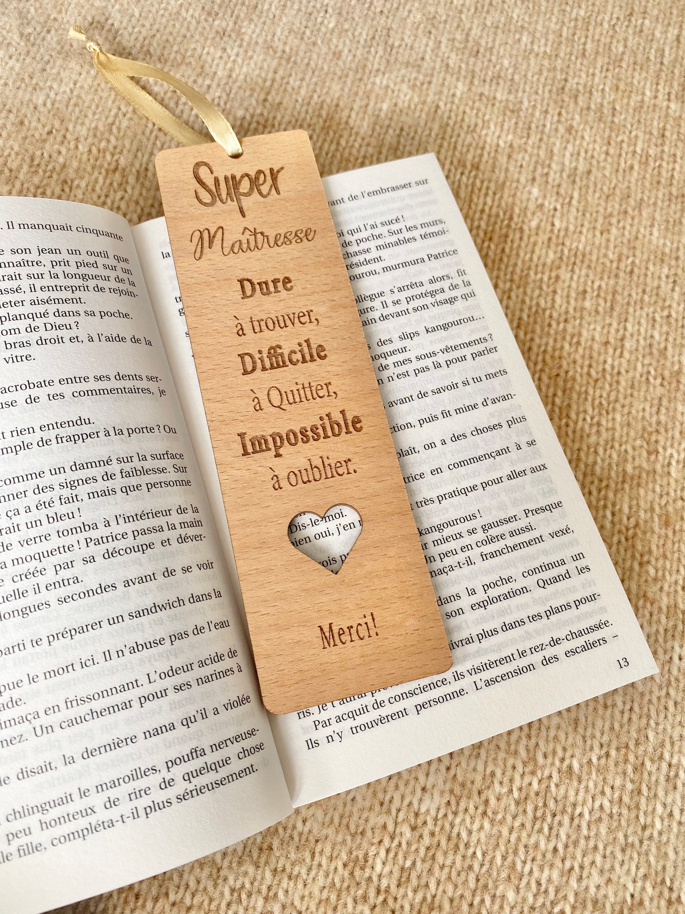 Buy Personalized Bookmark in Double-sided Quality Wood Ideal