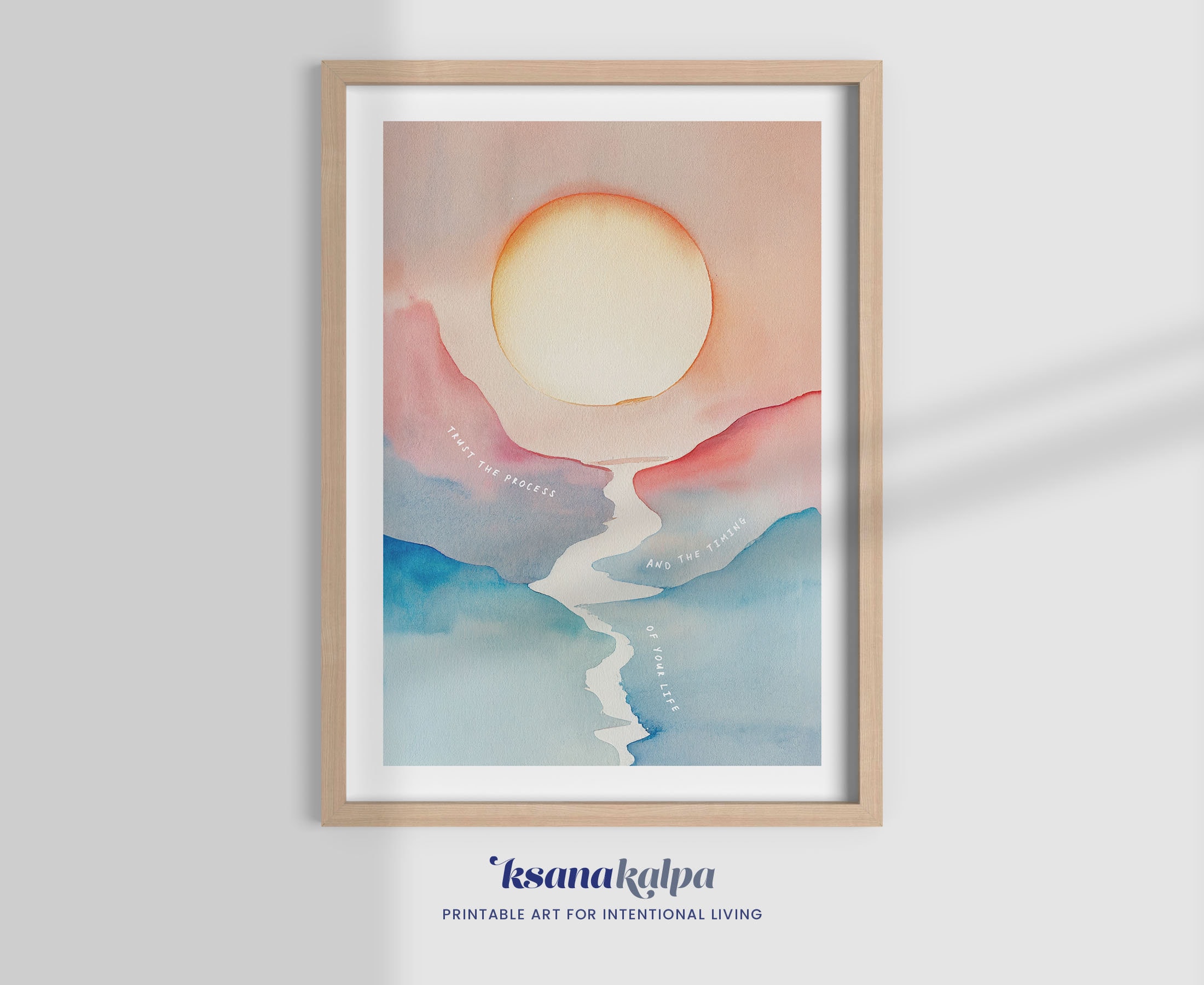TRUST THE PROCESS, therapy office, therapist decor, school counselor, mental health art, office decor, office wall art