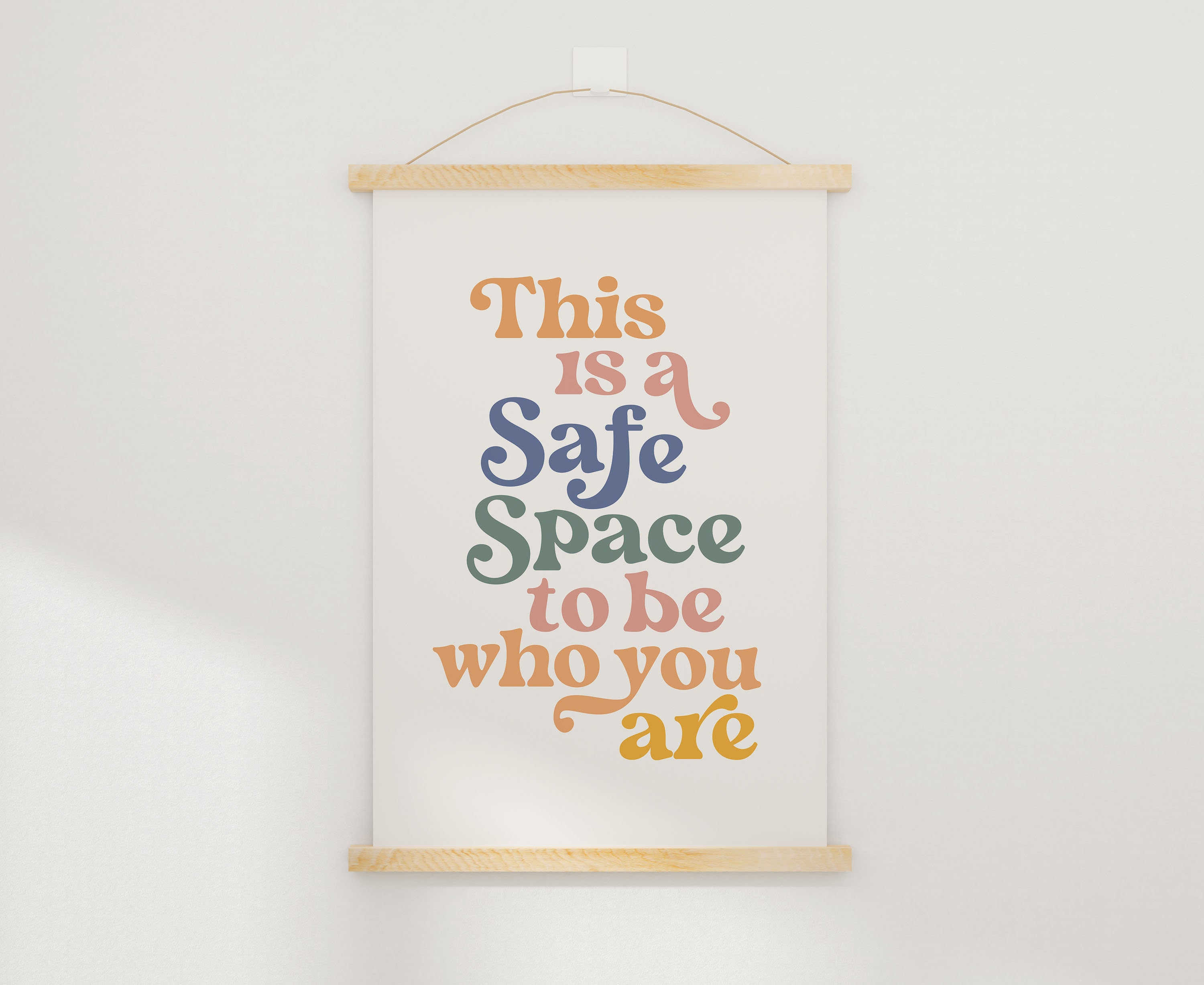 Safe Space Poster, School Psychologist, Therapy Office Decor (digital ...