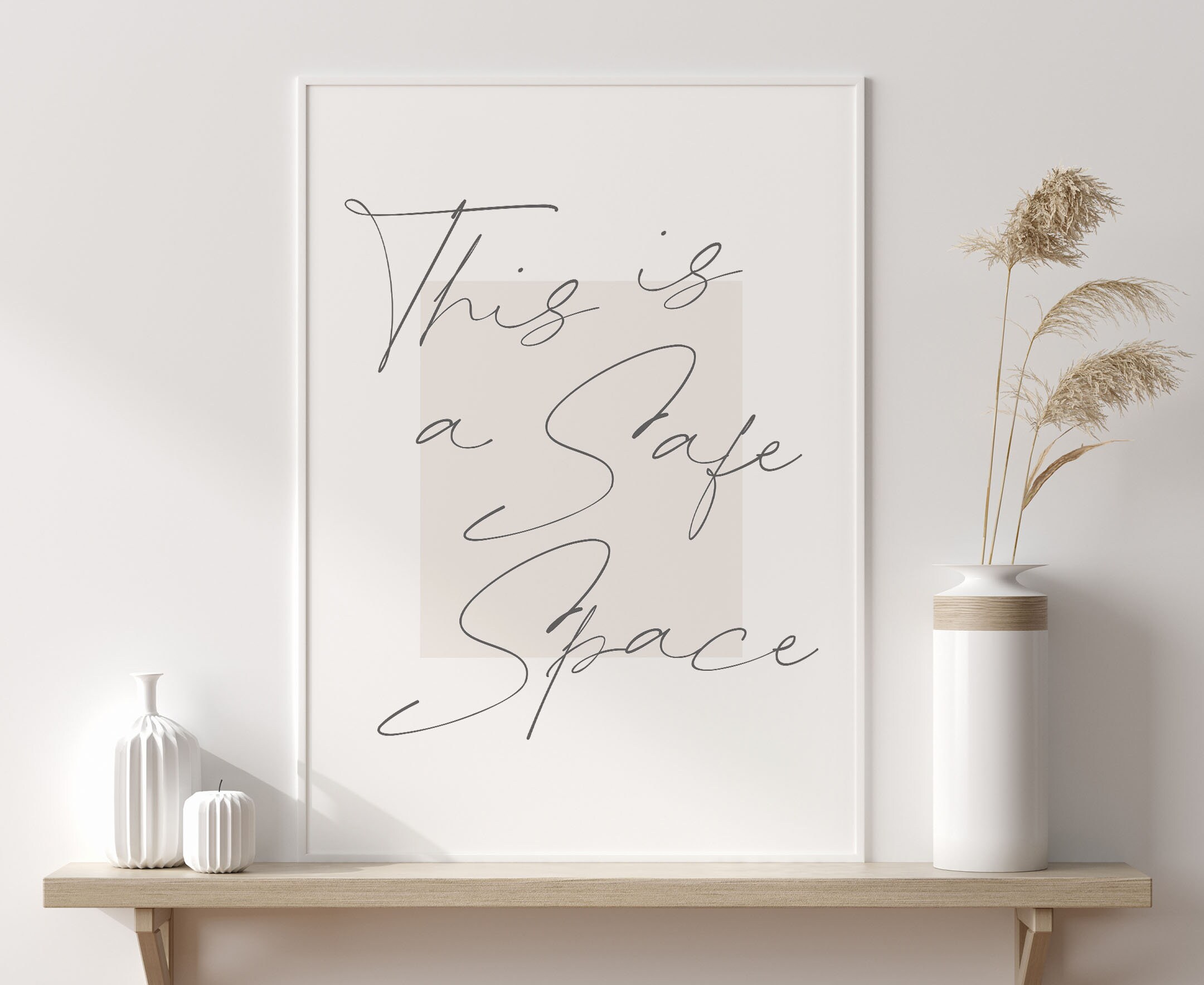 This is a Safe Space Print, Therapy Office Decor (digital Download) - Etsy