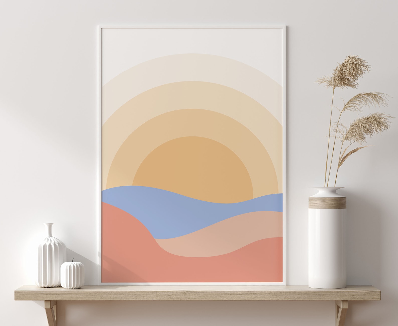 SUNSET SUNRISE Wall Art Abstract Sun Colorful Wall Prints Etsy