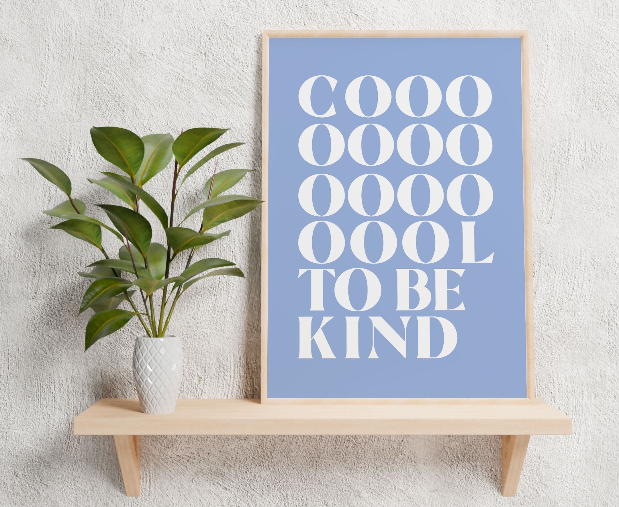 COOL to BE KIND wall art kindness print funny poster Etsy