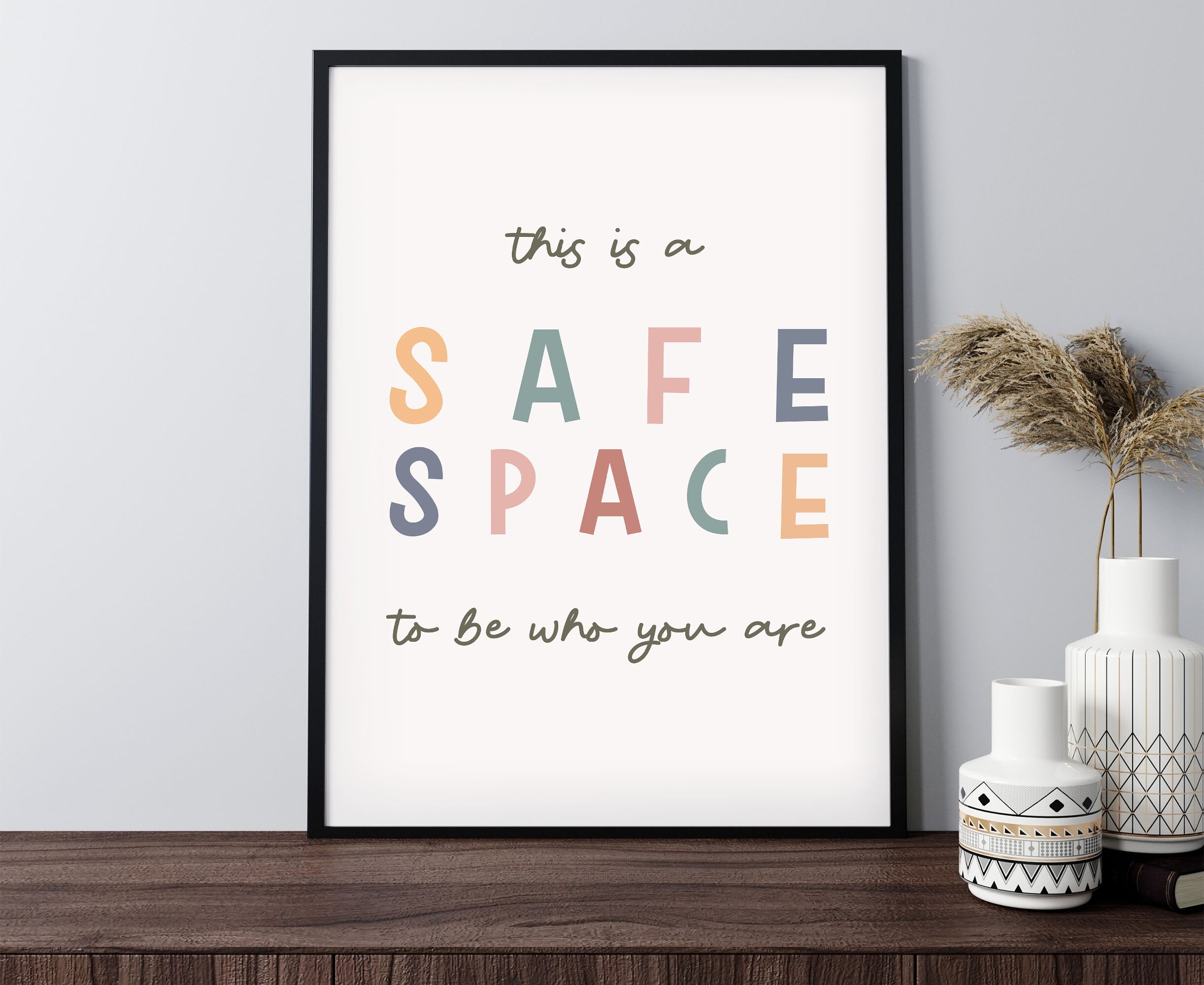 Safe Space Classroom Poster, Therapy Office Decor (digital Download) - Etsy
