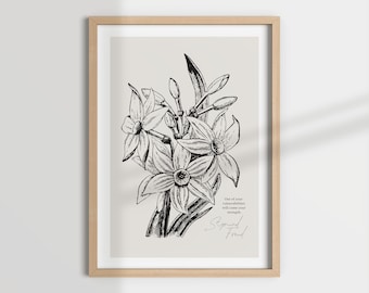 Impresión con cita de Sigmund Freud, decoración para consultorio de terapia (descarga digital)