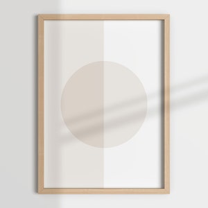 BALANCE, geometric wall art, neutral wall art, abstract art, minimalist art, beige geometric, neutral geometric, mid century modern