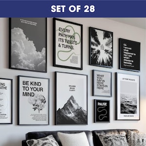 Set of 28 Therapy Wall Art Bundle, Mental Health Prints, Therapy Office Decor, Counseling Office (Digital Download) image 1