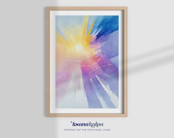 Try Again Watercolor Print, Mental Health Art (Digital Download)