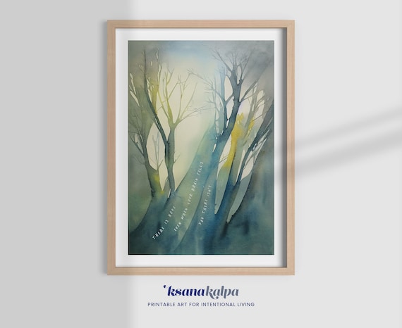 There is Hope Watercolor Print, Mental Health Art (Digital Download)