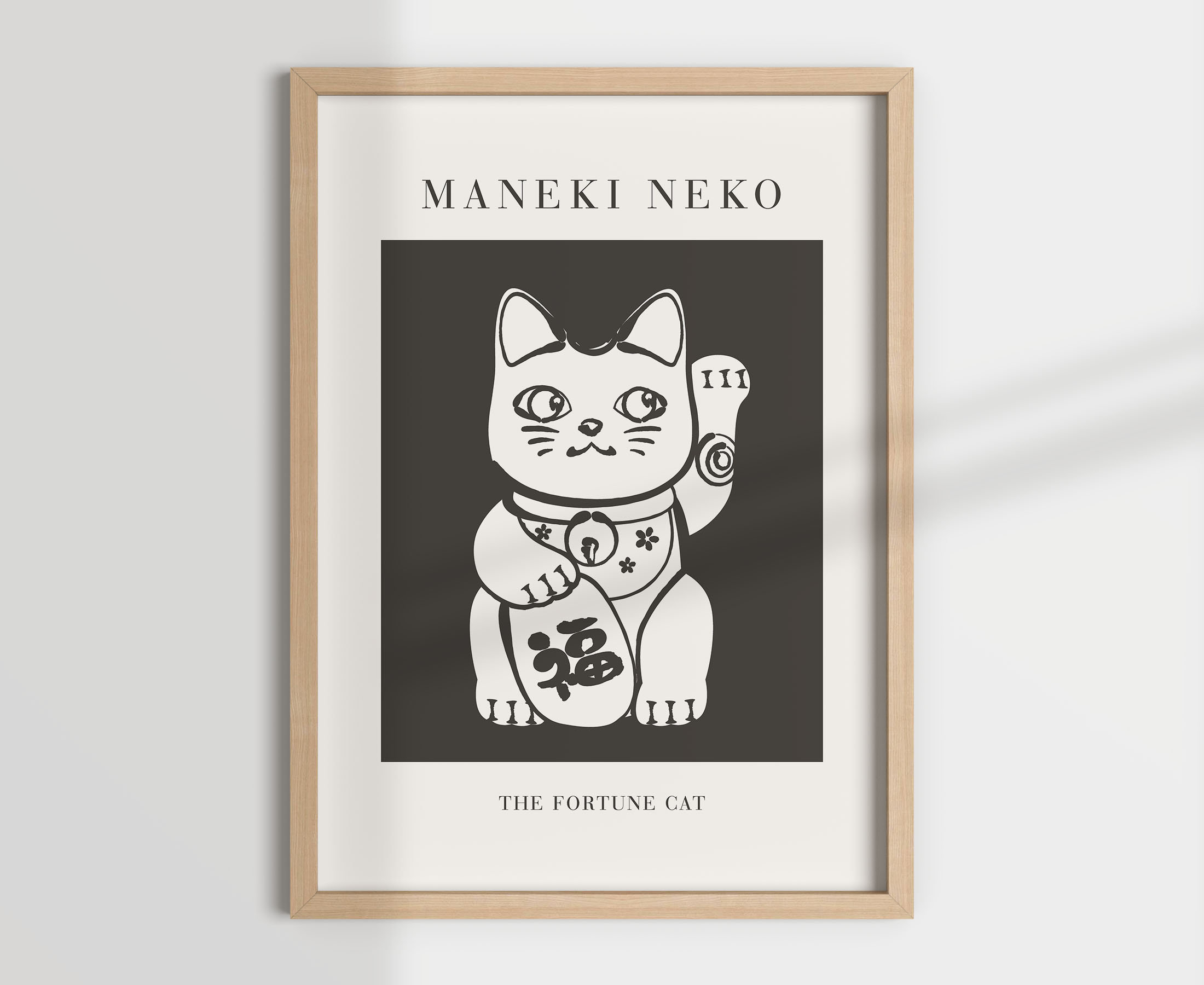 MANEKI NEKO Fortune Manekineko Print Lucky - Etsy