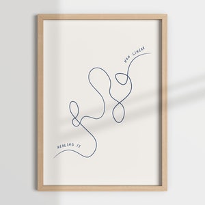 HEALING is NON LINEAR Print, Heilerinnerung, SelbstpflegeKunst, Therapie büro, Ratgeber, Psychologe, Therapiekunst, seelische Gesundheit