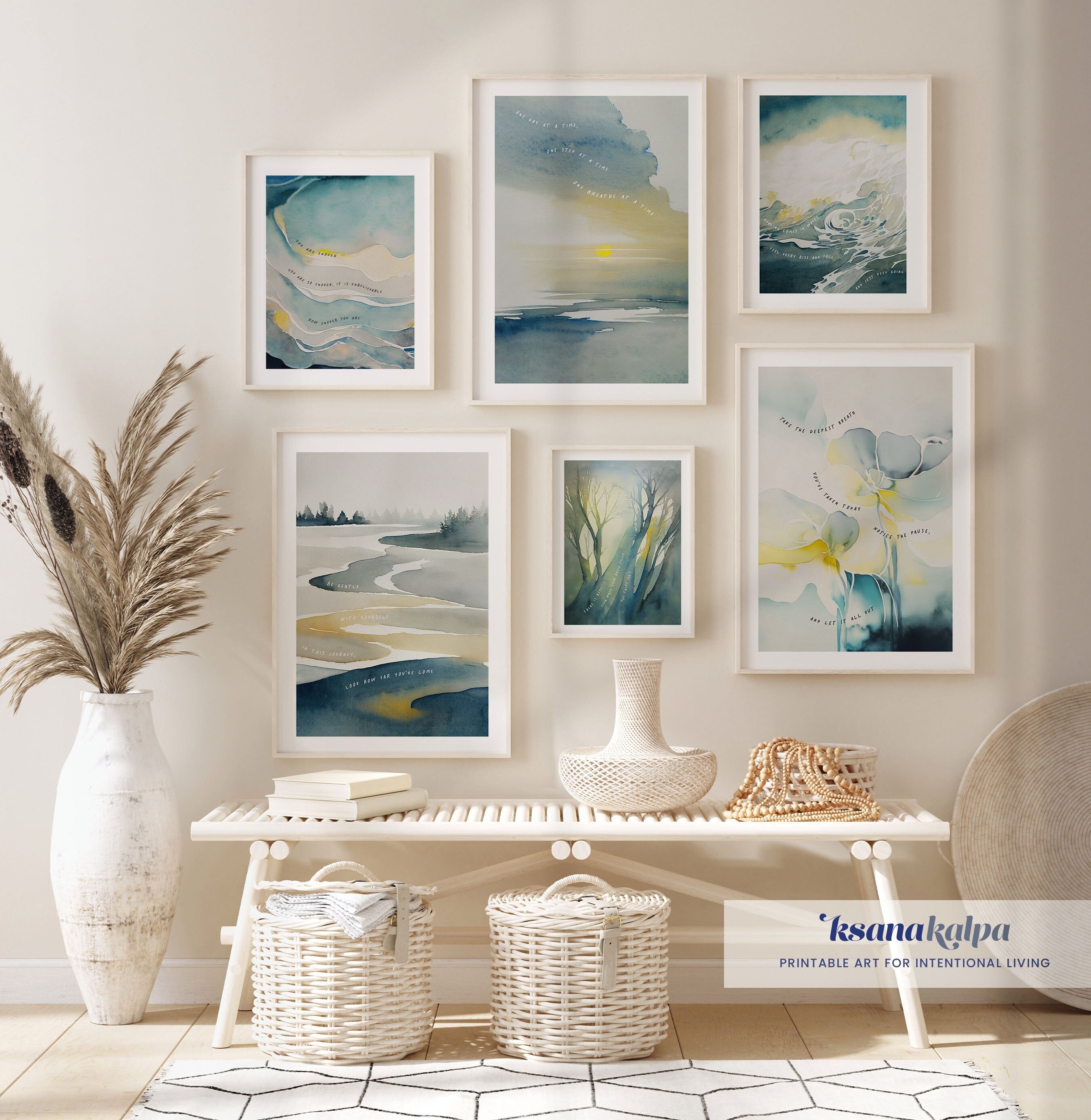 Psychische Gesundheit Poster Set – 2 Kunstdrucke Auf Leinwand 40x60 Cm Für Therapie, Büro Oder Wohnzimmer
