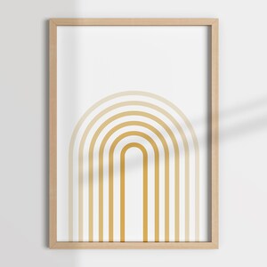 Boho rainbow wall print, boho rainbow wall art, abstract rainbow print