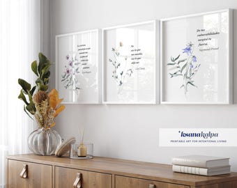 Psychology Quote Prints, Carl Jung, Rogers, Freud, Watercolor Art (Digital Download)